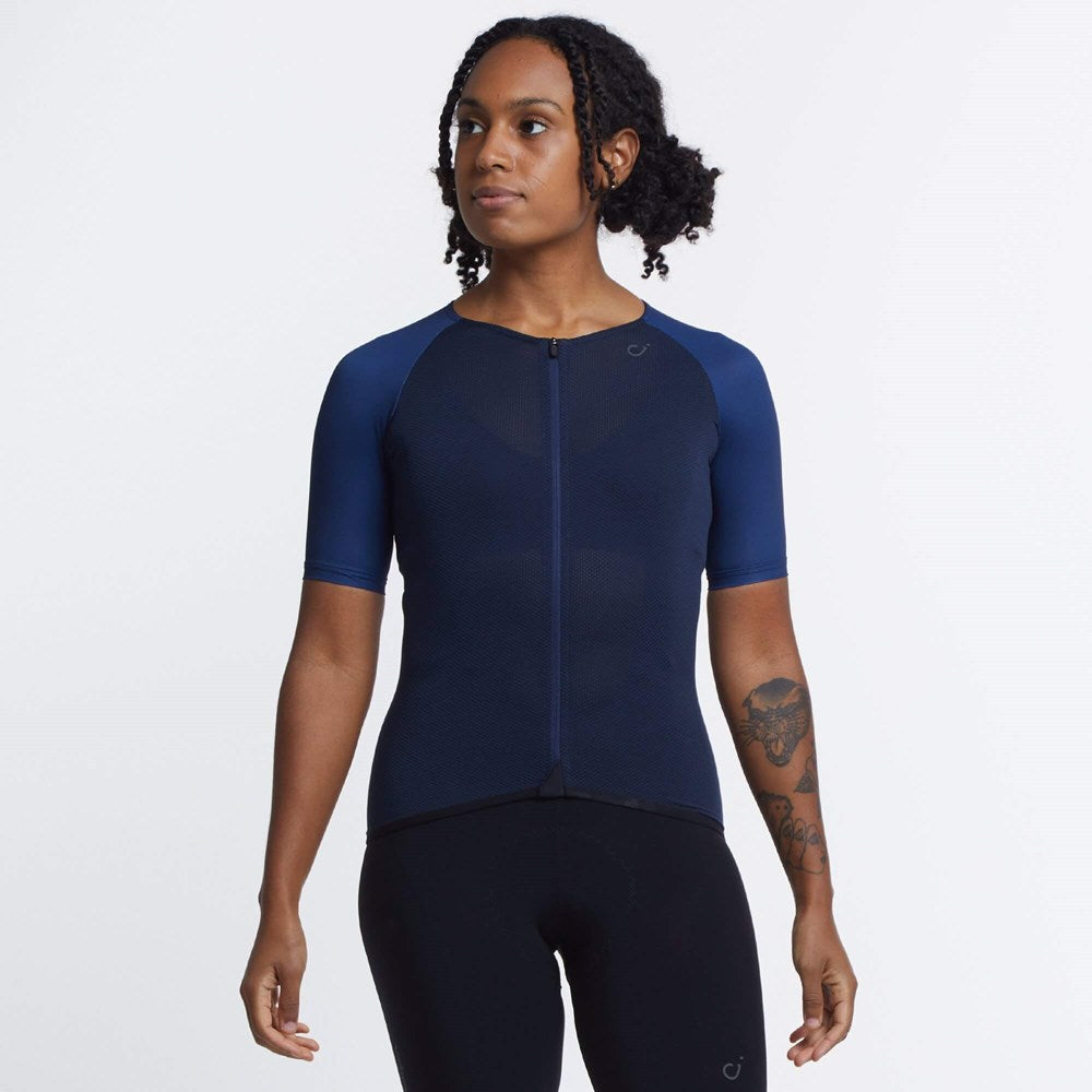 Navy Radiator Mesh Women's Jersey