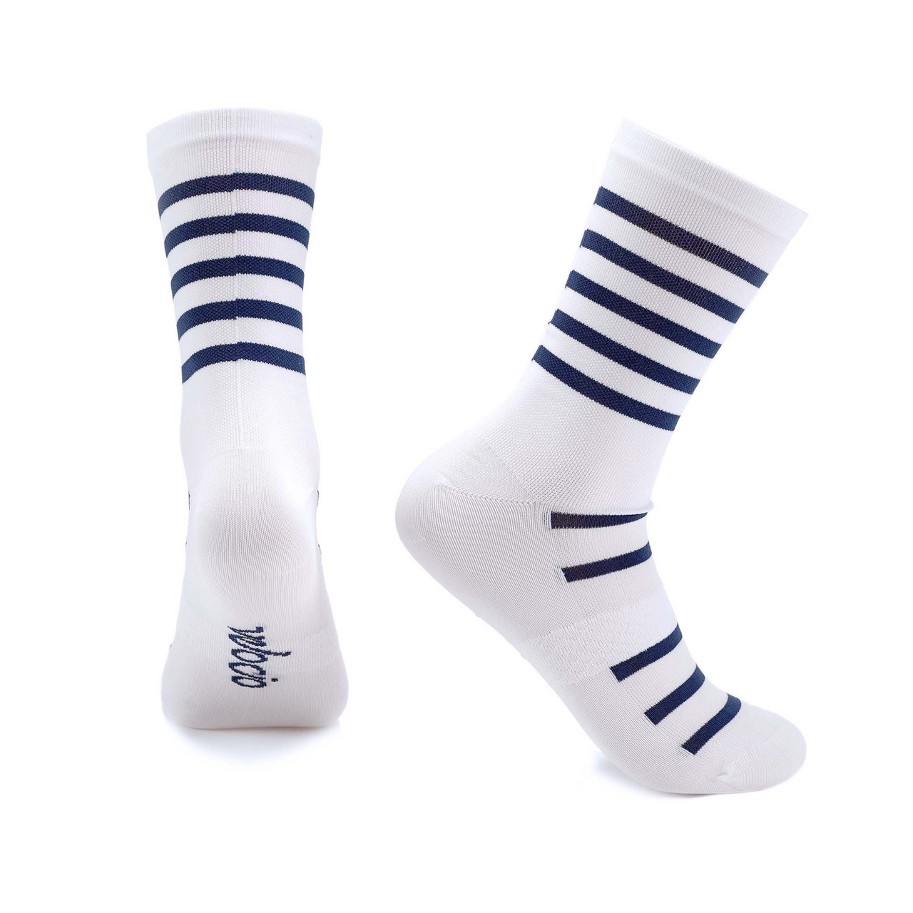 White Navy Breton Signature Sock