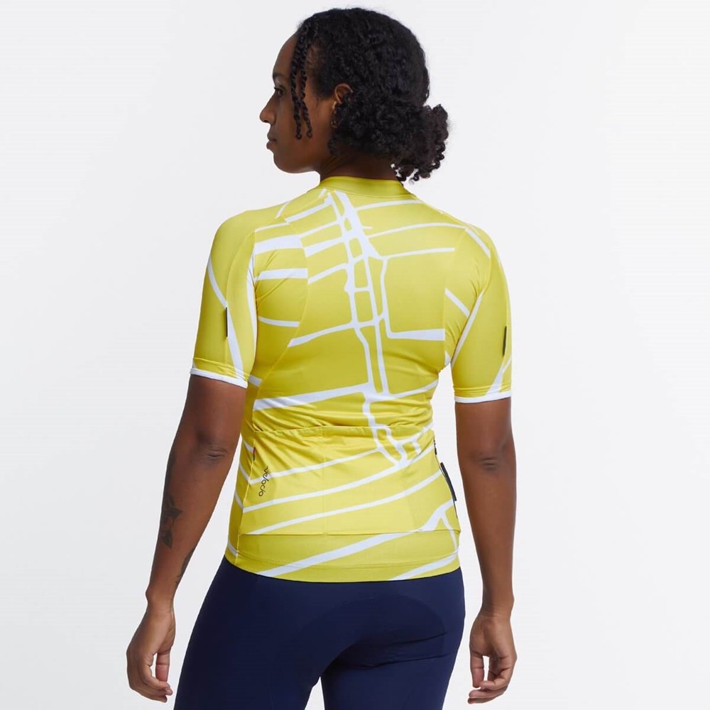 Gold Yellow Block Print SE Women's Jersey
