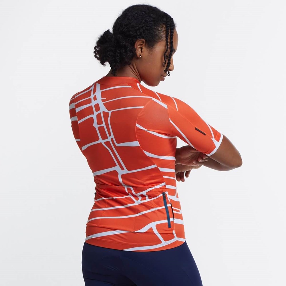 Fire Red Block Print SE Women's Jersey