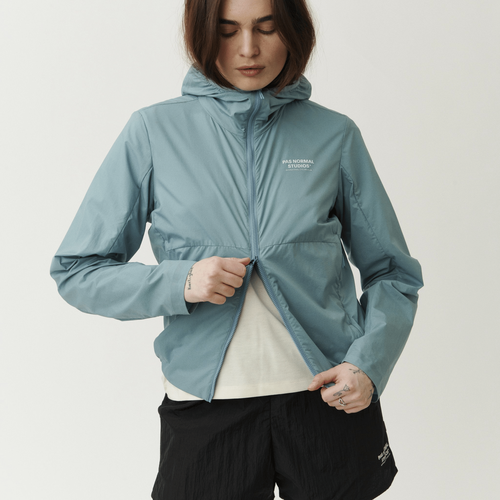 Men's Off-Race Stow Away Jacket - Dusty Blue