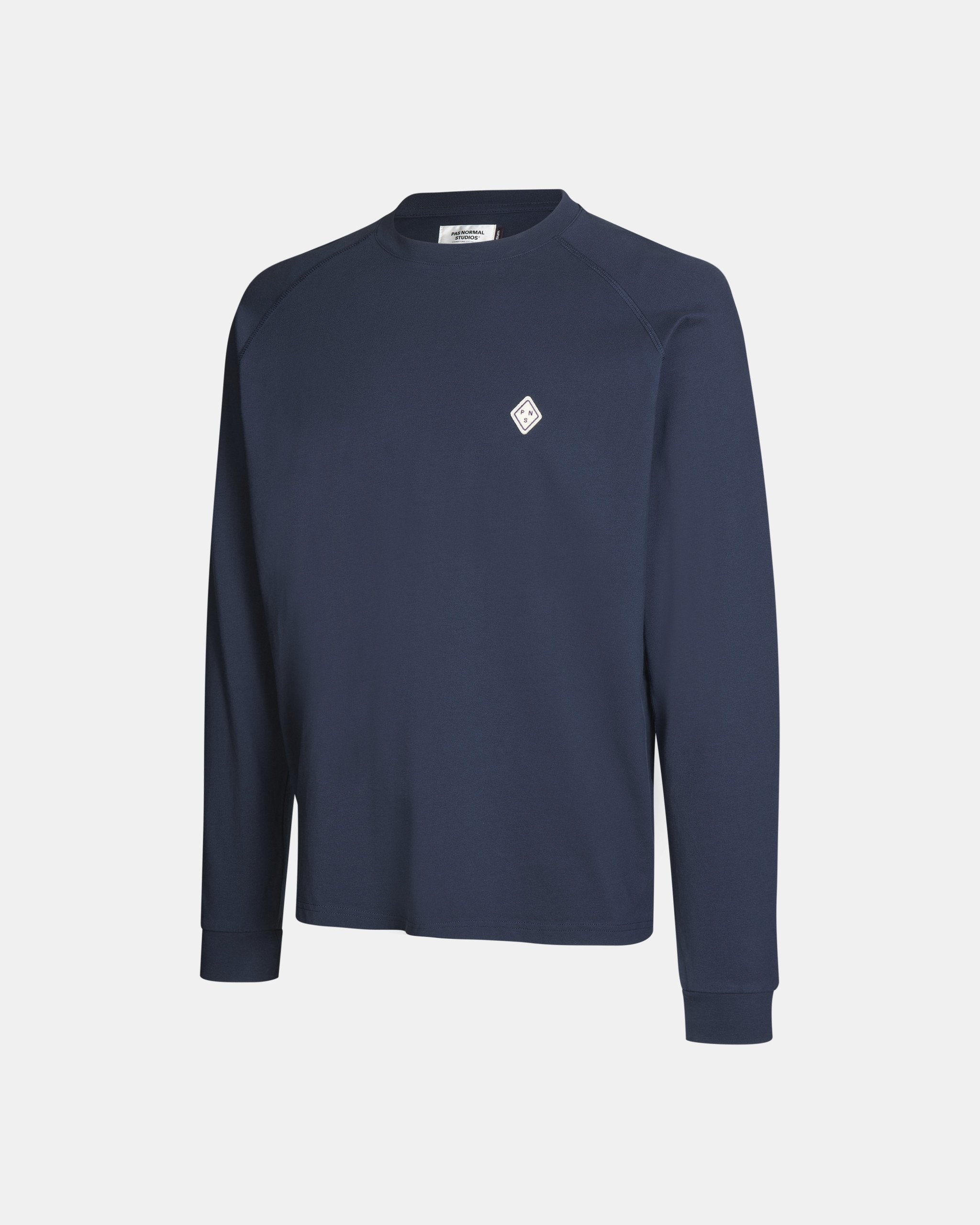 Off-Race Patch Long Sleeve T-Shirt - Navy